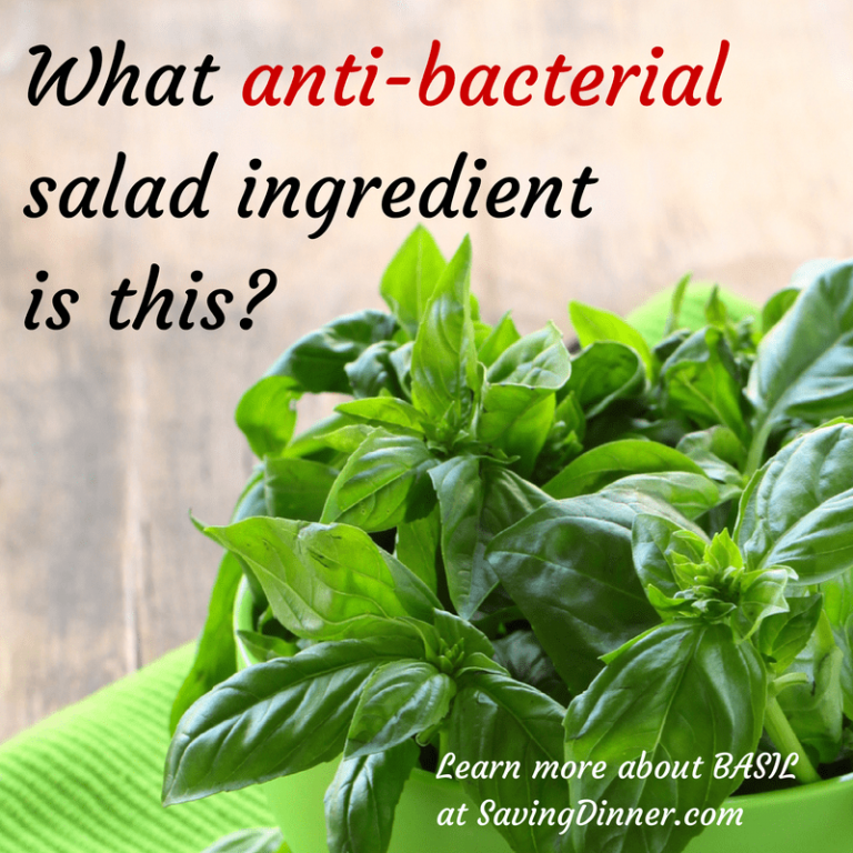 What antibacterial salad ingredient is also my favorite herb? Saving