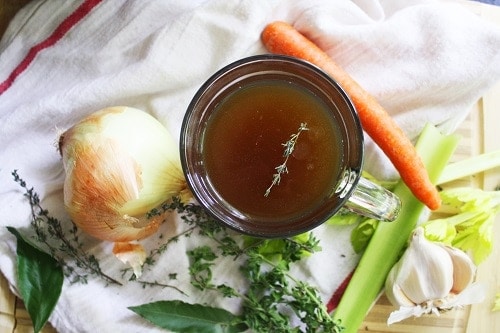 bonebroth2 bone broth with vegetables