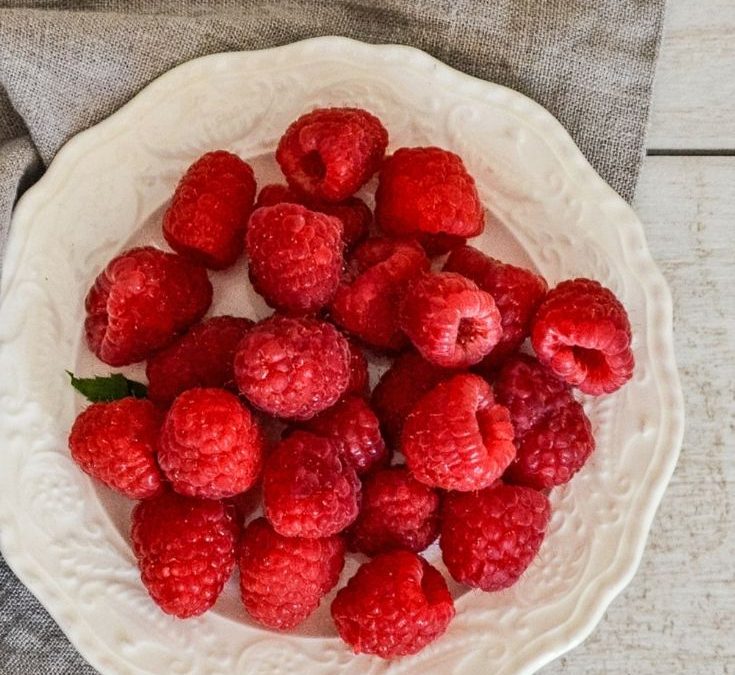 Plump, Sweet and Juicy Red Raspberries Saving Dinner