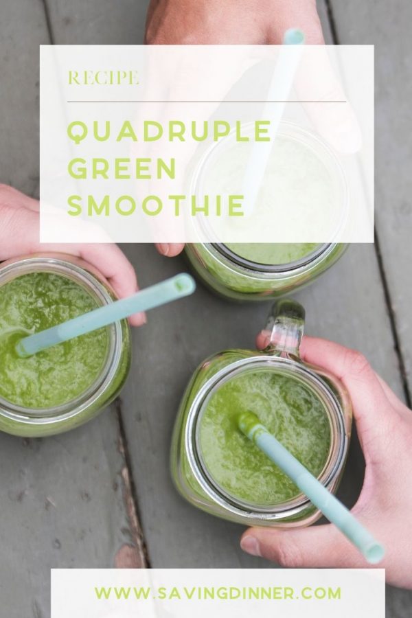 Quadruple Green Smoothie | SavingDinner.com Quadruple Green Smoothie | SavingDinner.com