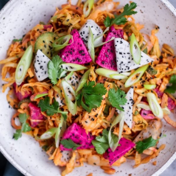 Curried Dragonfruit and Chicken Salad – Square