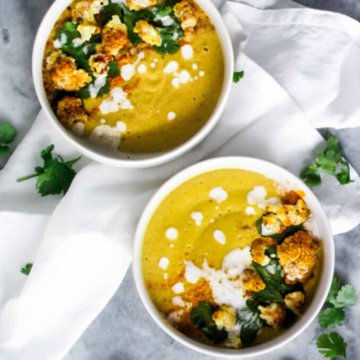 Roasted Cauliflower Curry Soup Saving Dinner