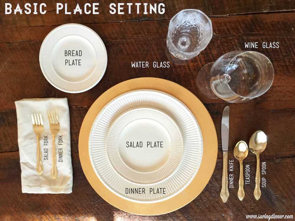 Salad plate setting sale